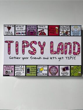 Tipsy Land Drinking Board Game - Brand New Sealed Condition